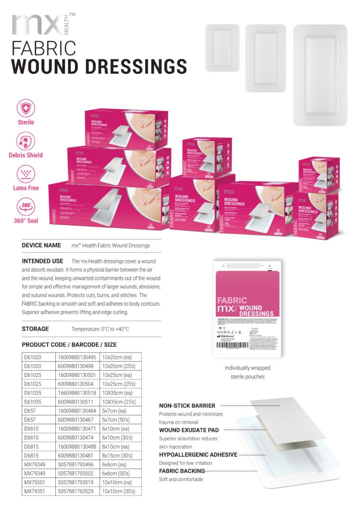 Wound Dressing-Fabric Wound Dressing - mx™ Health